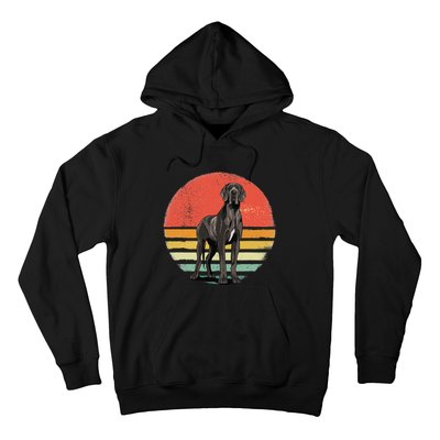 Great Dane Dog Lover Retro Vintage 70s Dog Pet Hoodie