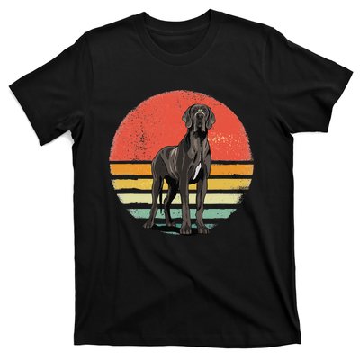 Great Dane Dog Lover Retro Vintage 70s Dog Pet T-Shirt