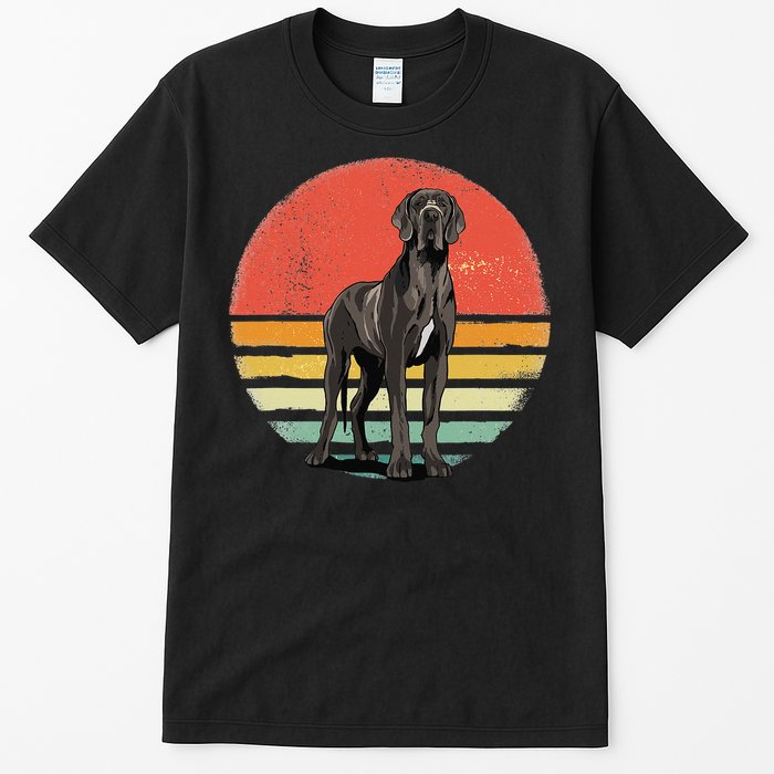 Great Dane Dog Lover Retro Vintage 70s Dog Pet Tall T-Shirt