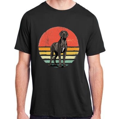 Great Dane Dog Lover Retro Vintage 70s Dog Pet Adult ChromaSoft Performance T-Shirt