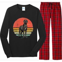 Great Dane Dog Lover Retro Vintage 70s Dog Pet Long Sleeve Pajama Set