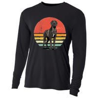 Great Dane Dog Lover Retro Vintage 70s Dog Pet Cooling Performance Long Sleeve Crew