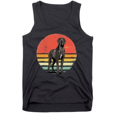 Great Dane Dog Lover Retro Vintage 70s Dog Pet Tank Top