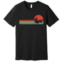 gift Dachshund dachshund dog silhouette retro Premium T-Shirt