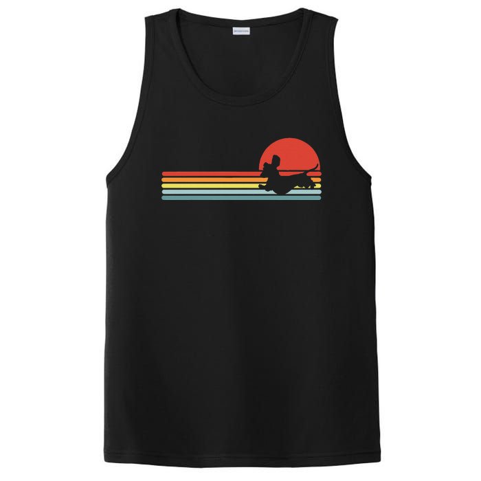 gift Dachshund dachshund dog silhouette retro PosiCharge Competitor Tank