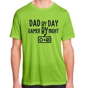 Gamer Dad Dad By Day Gamer By Night Funny Gaming Dad Great Gift Adult ChromaSoft Performance T-Shirt