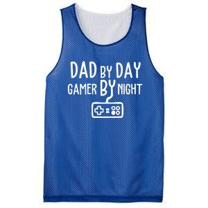 Gamer Dad Dad By Day Gamer By Night Funny Gaming Dad Great Gift Mesh Reversible Basketball Jersey Tank