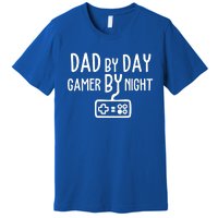 Gamer Dad Dad By Day Gamer By Night Funny Gaming Dad Great Gift Premium T-Shirt