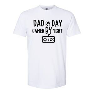 Gamer Dad Dad By Day Gamer By Night Funny Gaming Dad Great Gift Softstyle CVC T-Shirt