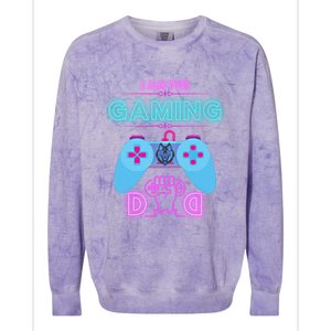 Gaming Dad Dad Gamers Gaming Meaningful Gift Colorblast Crewneck Sweatshirt