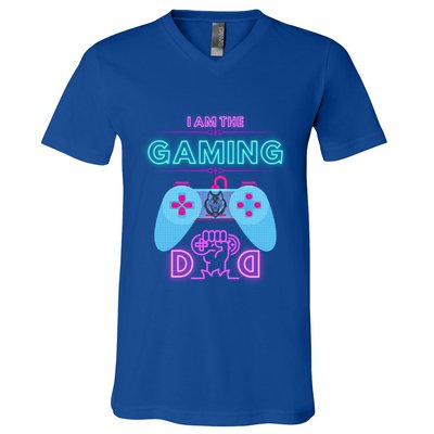 Gaming Dad Dad Gamers Gaming Meaningful Gift V-Neck T-Shirt