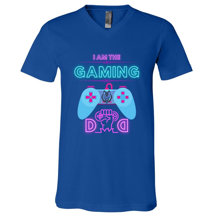 Gaming Dad Dad Gamers Gaming Meaningful Gift V-Neck T-Shirt