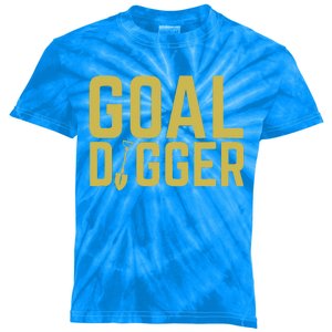 Goal Digger Design With Shovel Sales Team Motivational Kids Tie-Dye T-Shirt