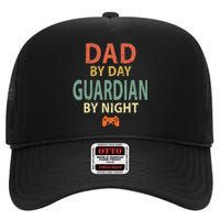 Gamer Dad. Dad by Day Guardian By Night Gaming High Crown Mesh Back Trucker Hat