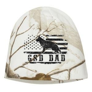 GSD Dad Distressed American Flag German Shepherd Dog Kati - Camo Knit Beanie