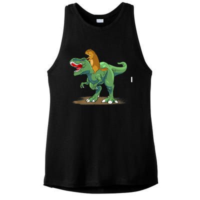 GroundHog Day Dinosaur Gift Shadow Ladies PosiCharge Tri-Blend Wicking Tank