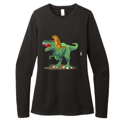 GroundHog Day Dinosaur Gift Shadow Womens CVC Long Sleeve Shirt