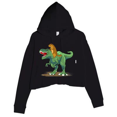 GroundHog Day Dinosaur Gift Shadow Crop Fleece Hoodie