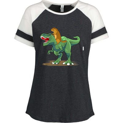 GroundHog Day Dinosaur Gift Shadow Enza Ladies Jersey Colorblock Tee