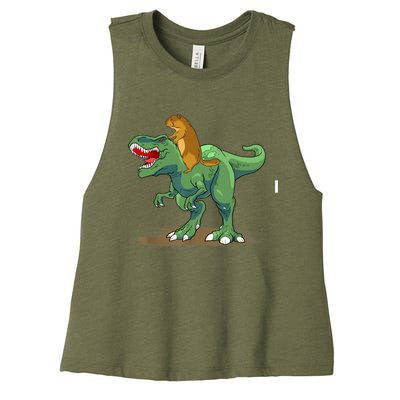 GroundHog Day Dinosaur Gift Shadow Women's Racerback Cropped Tank