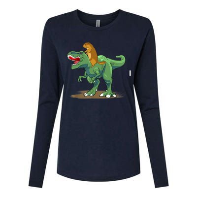 GroundHog Day Dinosaur Gift Shadow Womens Cotton Relaxed Long Sleeve T-Shirt