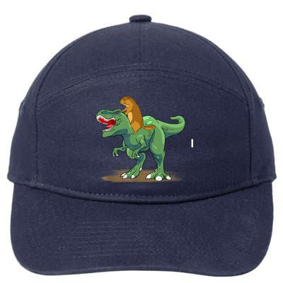 GroundHog Day Dinosaur Gift Shadow 7-Panel Snapback Hat