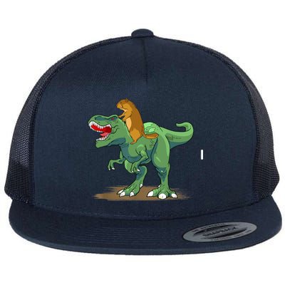 GroundHog Day Dinosaur Gift Shadow Flat Bill Trucker Hat