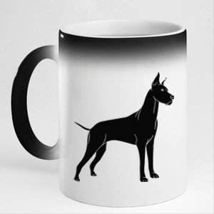 Great Dane Dog 11oz Black Color Changing Mug