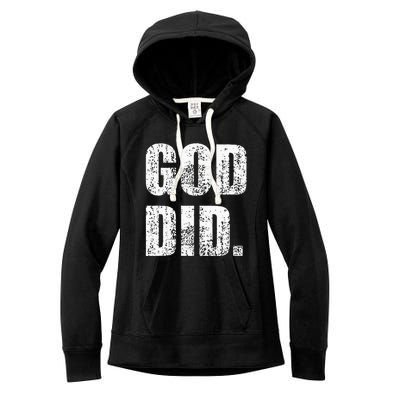 God Did Distressed Women's Fleece Hoodie