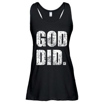 God Did Distressed Ladies Essential Flowy Tank