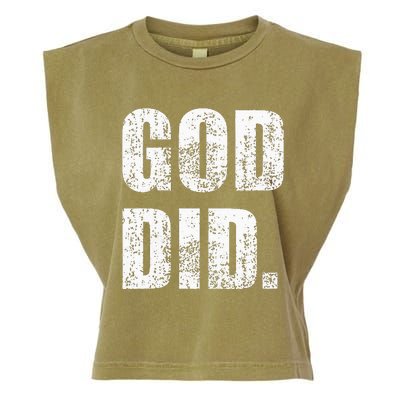 God Did Distressed Garment-Dyed Women's Muscle Tee