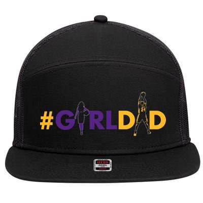 Girldad Girl Dad Father Of Daughters Girl Dad  7 Panel Mesh Trucker Snapback Hat