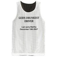 Gods Drunkest Driver December 2007 Mesh Reversible Basketball Jersey Tank