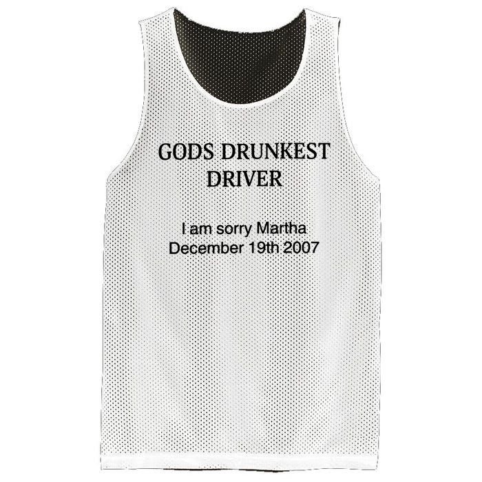 Gods Drunkest Driver December 2007 Mesh Reversible Basketball Jersey Tank