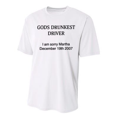 Gods Drunkest Driver December 2007 Performance Sprint T-Shirt