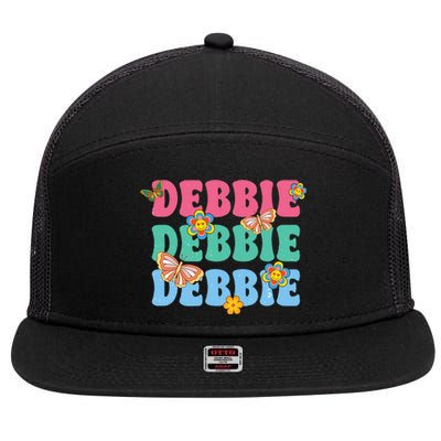 Groovy Debbie Debbie First Name 7 Panel Mesh Trucker Snapback Hat