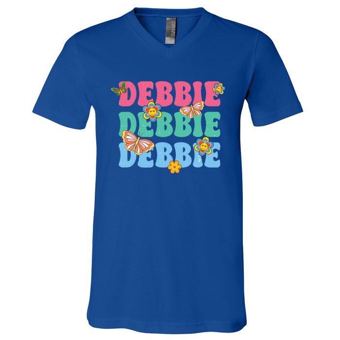 Groovy Debbie Debbie First Name V-Neck T-Shirt