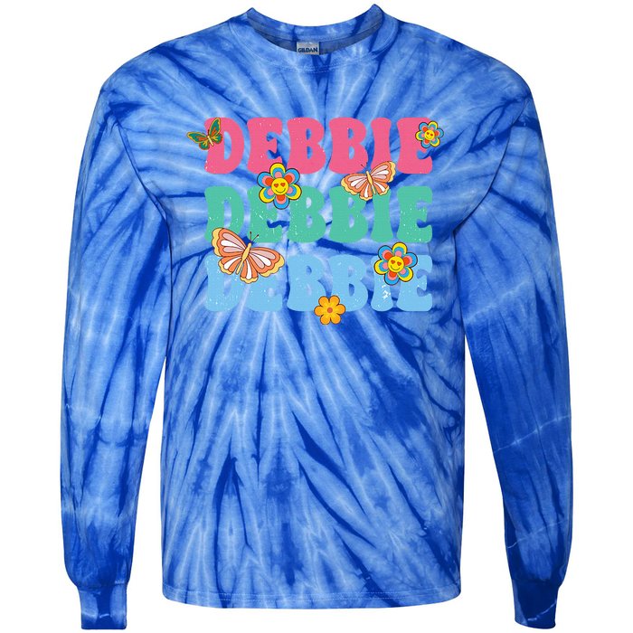 Groovy Debbie Debbie First Name Tie-Dye Long Sleeve Shirt