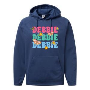 Groovy Debbie Debbie First Name Performance Fleece Hoodie