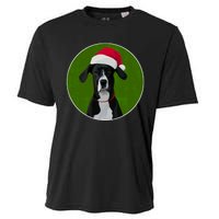 Great Dane Dog In Santa Hat For Christmas Cooling Performance Crew T-Shirt