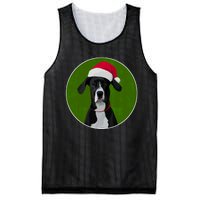 Great Dane Dog In Santa Hat For Christmas Mesh Reversible Basketball Jersey Tank