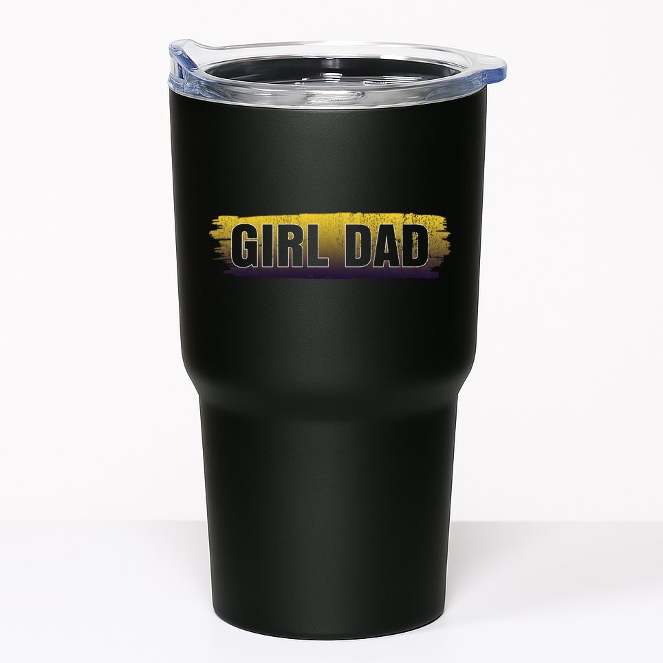 Girl Dad Dunking Tribute Memorial # Girl Dad Distressed Tumbler