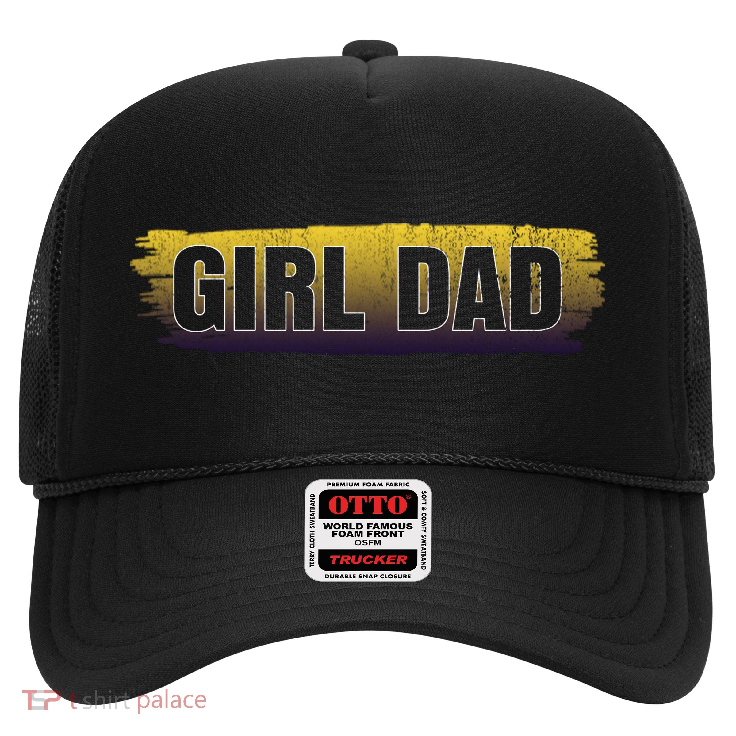 Girl Dad Dunking Tribute Memorial # Girl Dad Distressed Trucker Hat