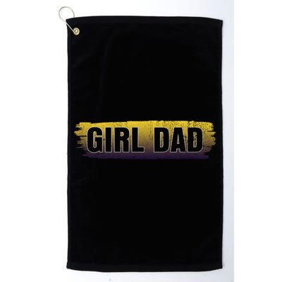 Girl Dad Dunking Tribute Memorial # Girl Dad Distressed Golf Towel