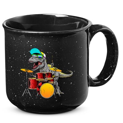 Great Dinosaurs Drums Music Playing Rex Design 15oz Campfire Ceramic Mug