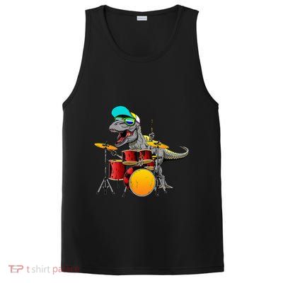 Great Dinosaurs Drums Music Playing Rex Design PosiCharge Competitor Tank