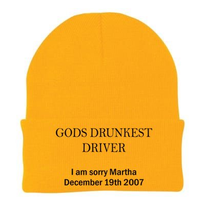 Gods Drunkest Driver I Am Sorry M.Ar.Tha December 19th 2007 Knit Cap Winter Beanie