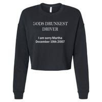 Gods Drunkest Driver I Am Sorry M.Ar.Tha December 19th 2007 Cropped Pullover Crew