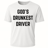 God's Drunkest Driver Funny Tee Cooling Performance Crew T-Shirt