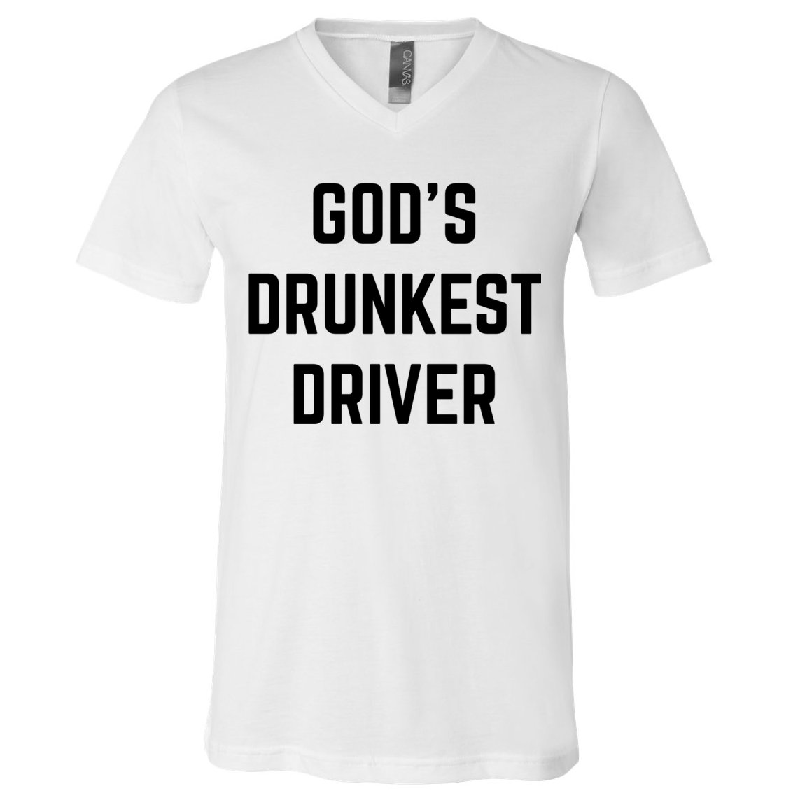 God's Drunkest Driver Funny Tee V-Neck T-Shirt